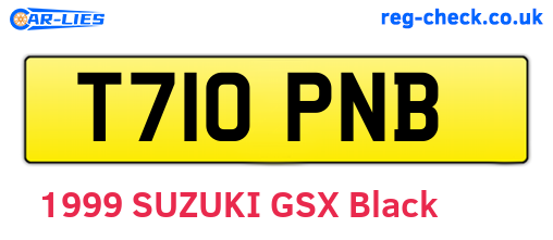 T710PNB are the vehicle registration plates.