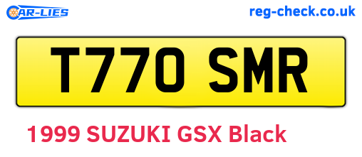 T770SMR are the vehicle registration plates.