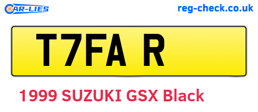 T7FAR are the vehicle registration plates.