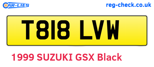 T818LVW are the vehicle registration plates.