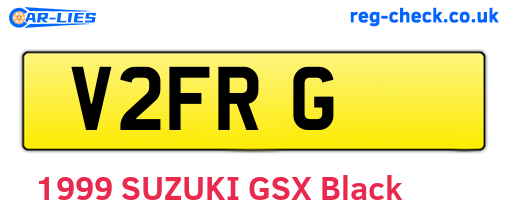 V2FRG are the vehicle registration plates.
