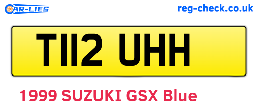T112UHH are the vehicle registration plates.