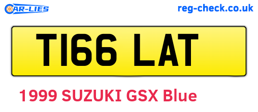T166LAT are the vehicle registration plates.