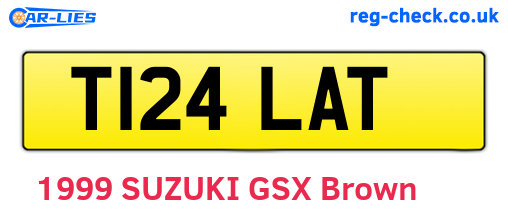 T124LAT are the vehicle registration plates.