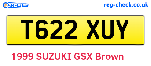 T622XUY are the vehicle registration plates.