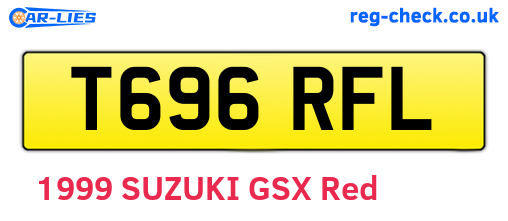 T696RFL are the vehicle registration plates.