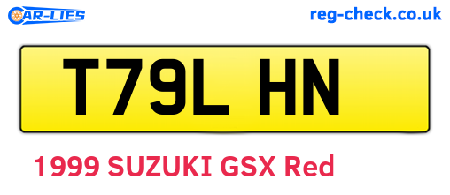 T79LHN are the vehicle registration plates.