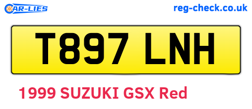 T897LNH are the vehicle registration plates.