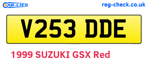V253DDE are the vehicle registration plates.