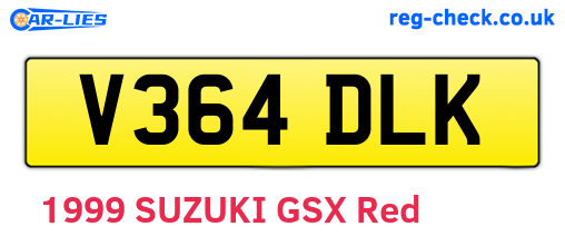 V364DLK are the vehicle registration plates.