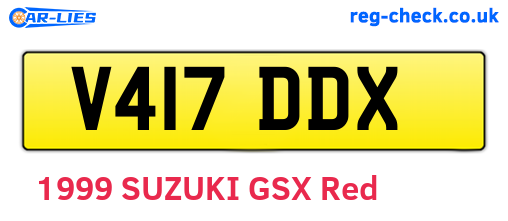 V417DDX are the vehicle registration plates.
