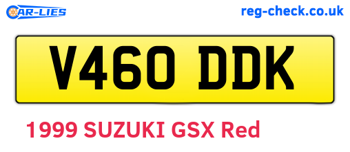 V460DDK are the vehicle registration plates.