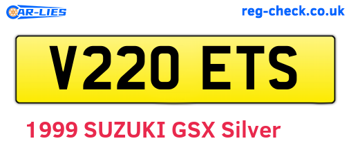 V220ETS are the vehicle registration plates.