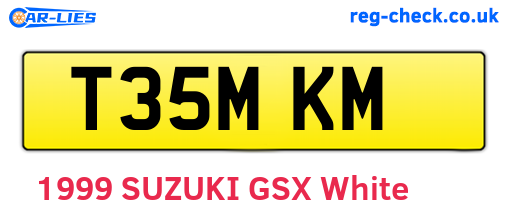 T35MKM are the vehicle registration plates.