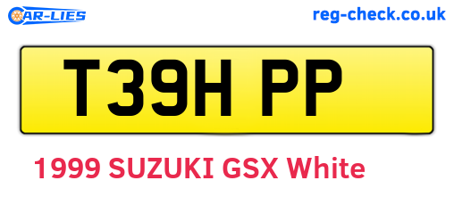 T39HPP are the vehicle registration plates.