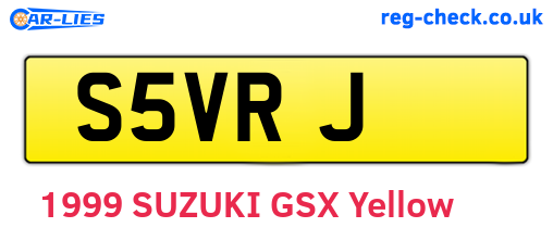 S5VRJ are the vehicle registration plates.