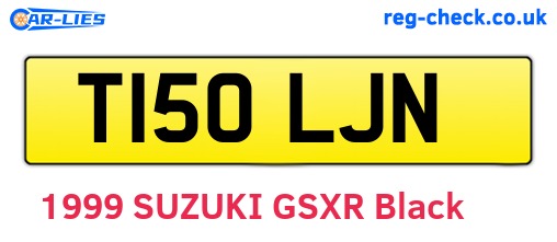 T150LJN are the vehicle registration plates.