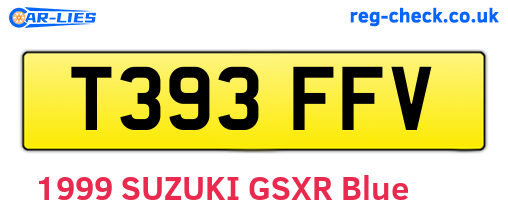 T393FFV are the vehicle registration plates.