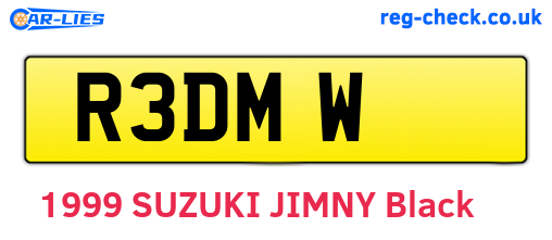 R3DMW are the vehicle registration plates.