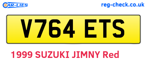 V764ETS are the vehicle registration plates.