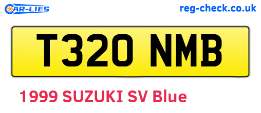 T320NMB are the vehicle registration plates.