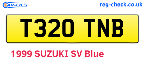 T320TNB are the vehicle registration plates.