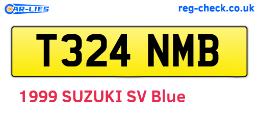 T324NMB are the vehicle registration plates.