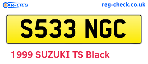 S533NGC are the vehicle registration plates.