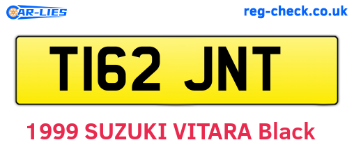 T162JNT are the vehicle registration plates.