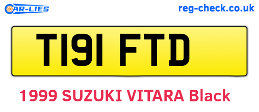 T191FTD are the vehicle registration plates.