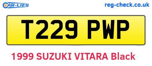 T229PWP are the vehicle registration plates.