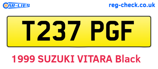T237PGF are the vehicle registration plates.