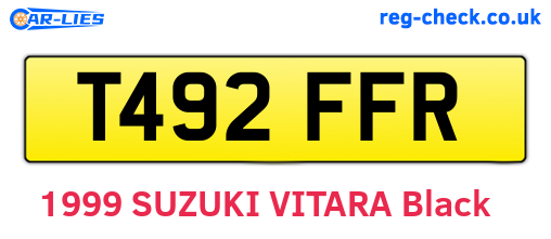 T492FFR are the vehicle registration plates.