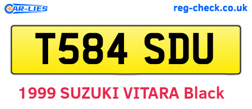 T584SDU are the vehicle registration plates.