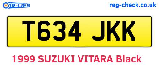 T634JKK are the vehicle registration plates.