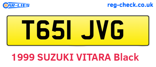 T651JVG are the vehicle registration plates.