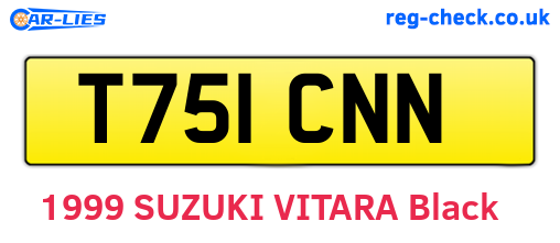 T751CNN are the vehicle registration plates.