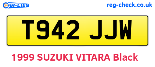 T942JJW are the vehicle registration plates.