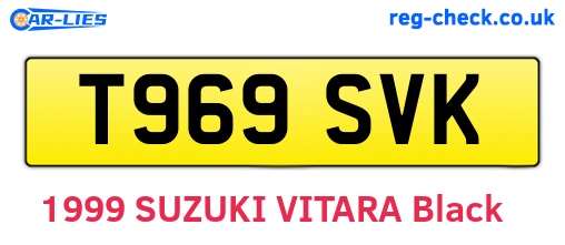 T969SVK are the vehicle registration plates.