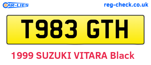 T983GTH are the vehicle registration plates.