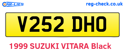V252DHO are the vehicle registration plates.