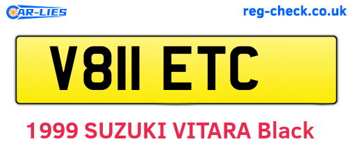 V811ETC are the vehicle registration plates.