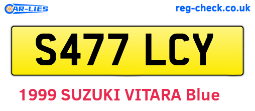 S477LCY are the vehicle registration plates.