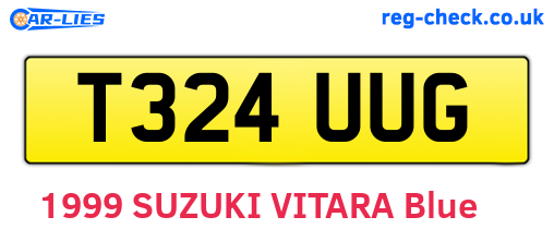 T324UUG are the vehicle registration plates.