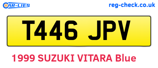 T446JPV are the vehicle registration plates.