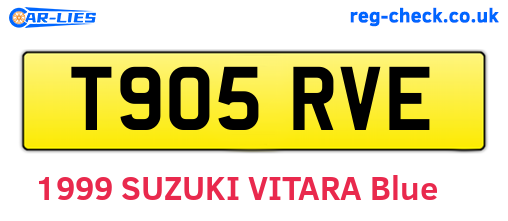 T905RVE are the vehicle registration plates.
