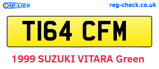 T164CFM are the vehicle registration plates.