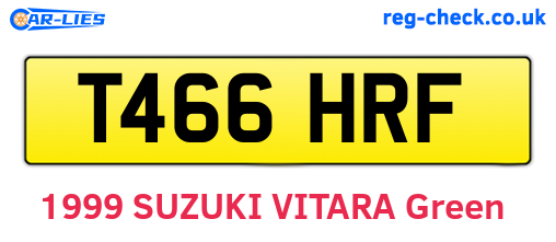 T466HRF are the vehicle registration plates.
