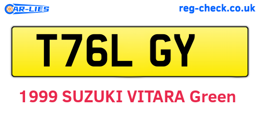 T76LGY are the vehicle registration plates.