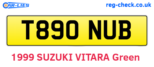 T890NUB are the vehicle registration plates.